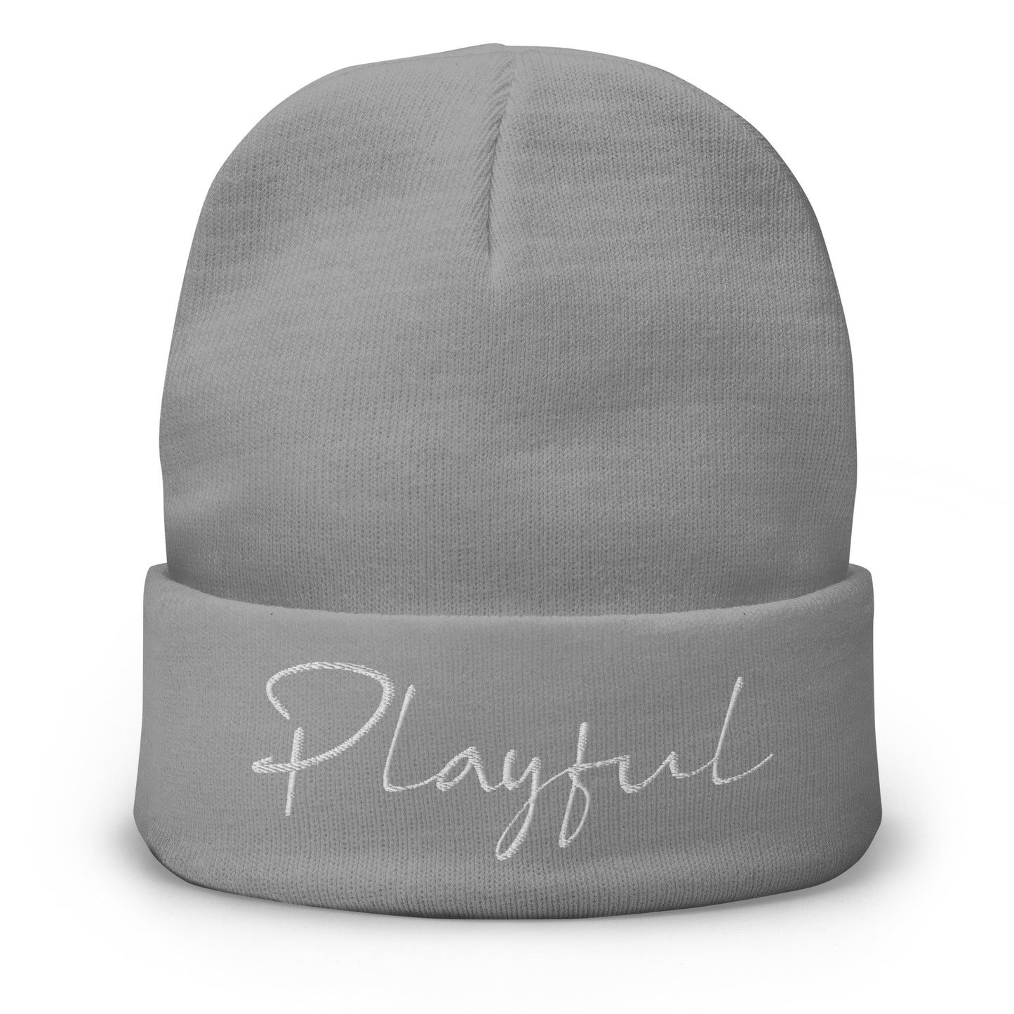 Playful Signature Embroidered Beanie