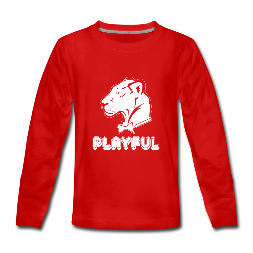 Kids' Premium Long Sleeve T-Shirt - red