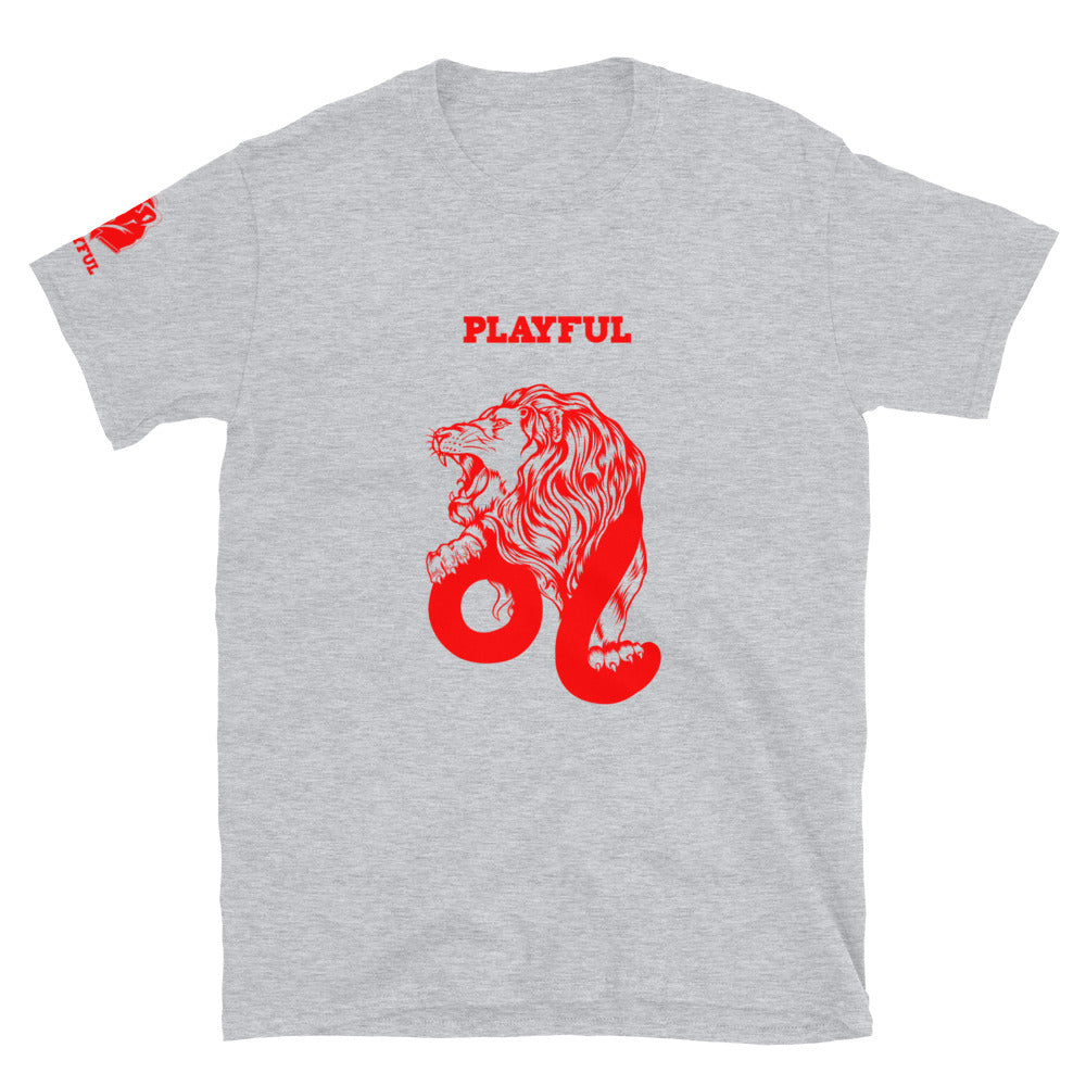 Playful Leo (Red) (Unisex) T-Shirt