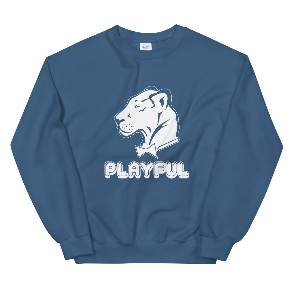 Playful Bubble White Logo (Unisex) Sweatshirt