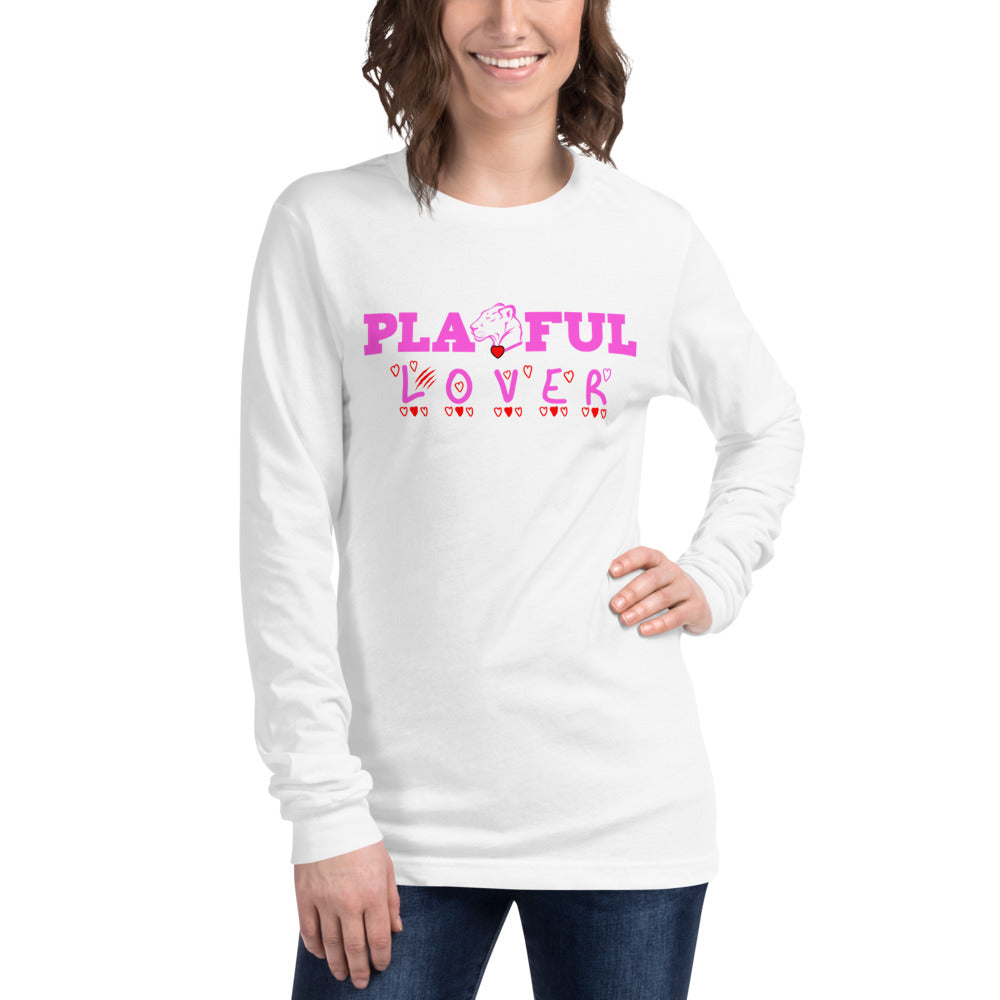 Playful Lover Pink & Red (Unisex) Long Sleeve Tee