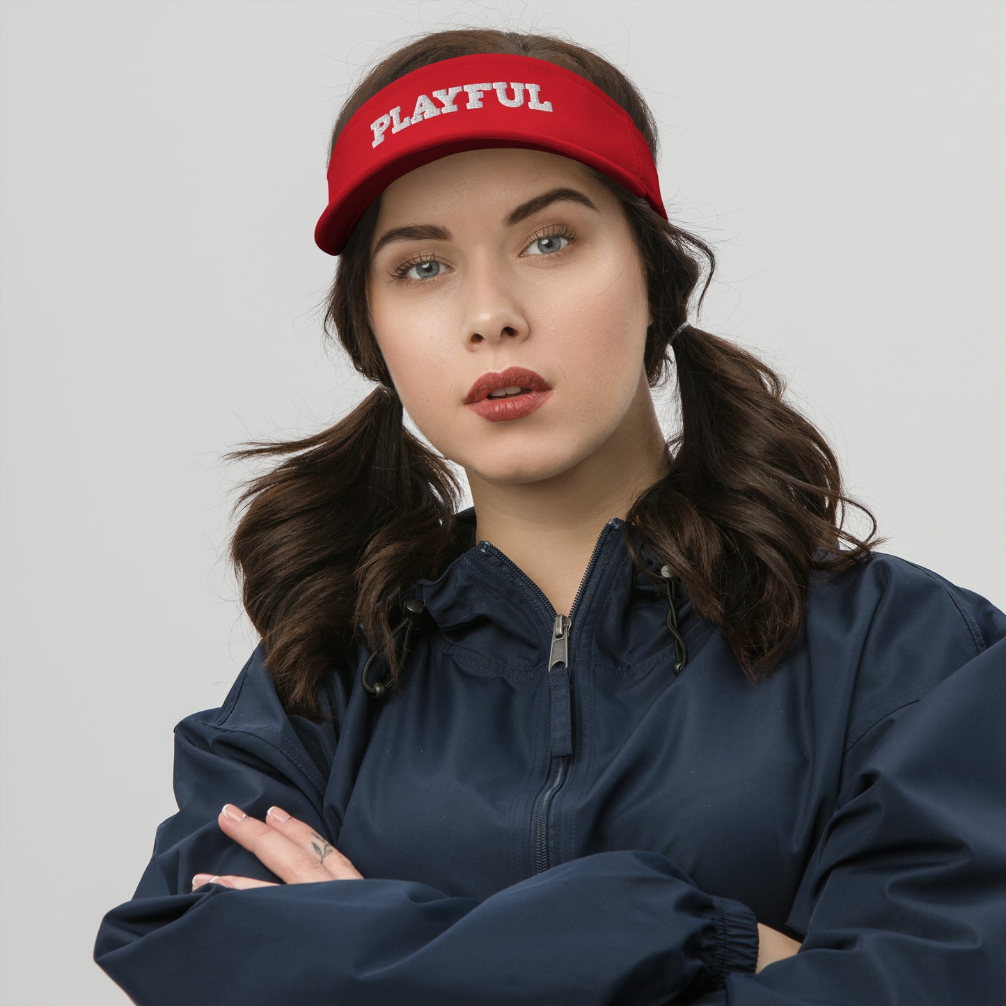 Playful Embroidered Visor
