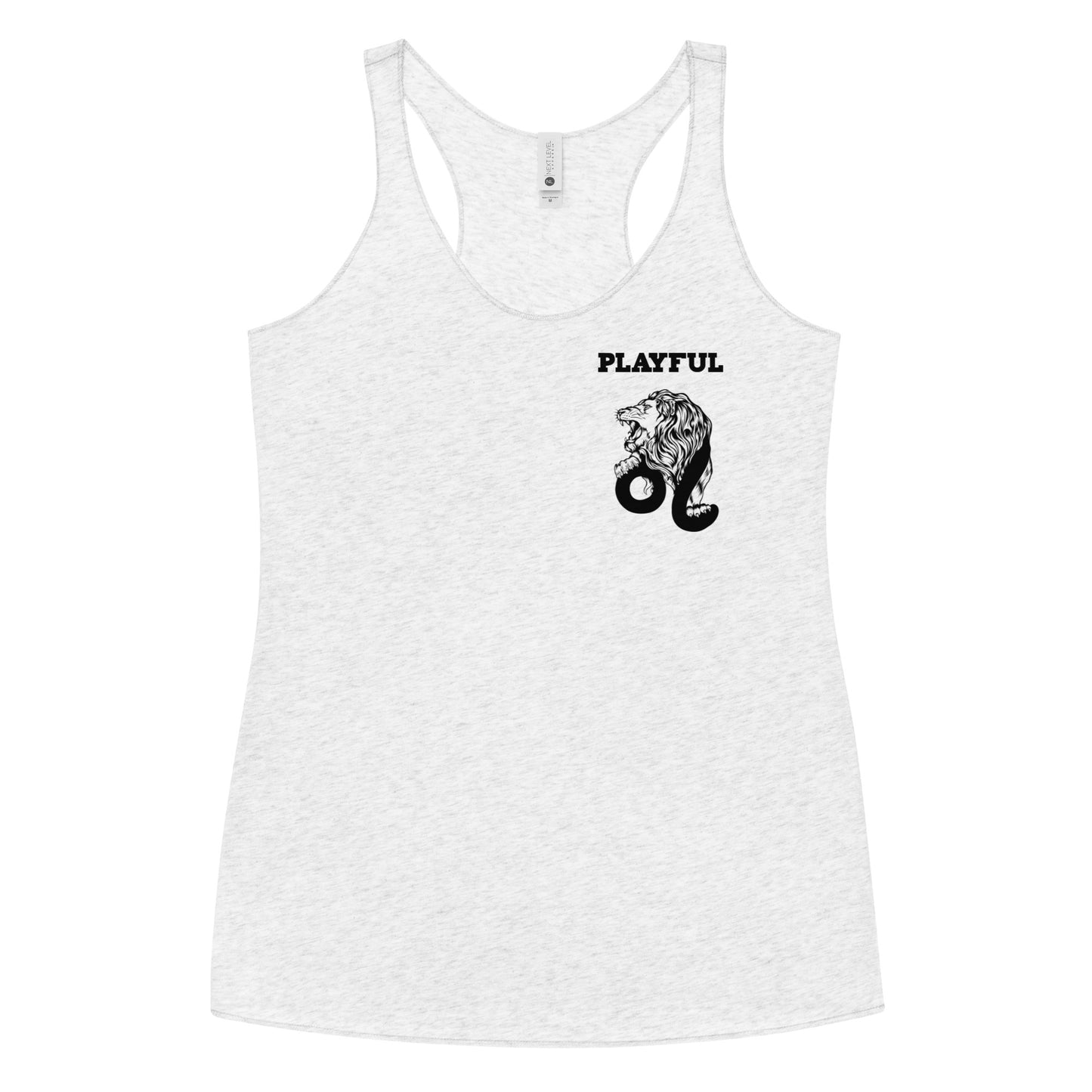 Playful Leo Ladies Racerback Tank
