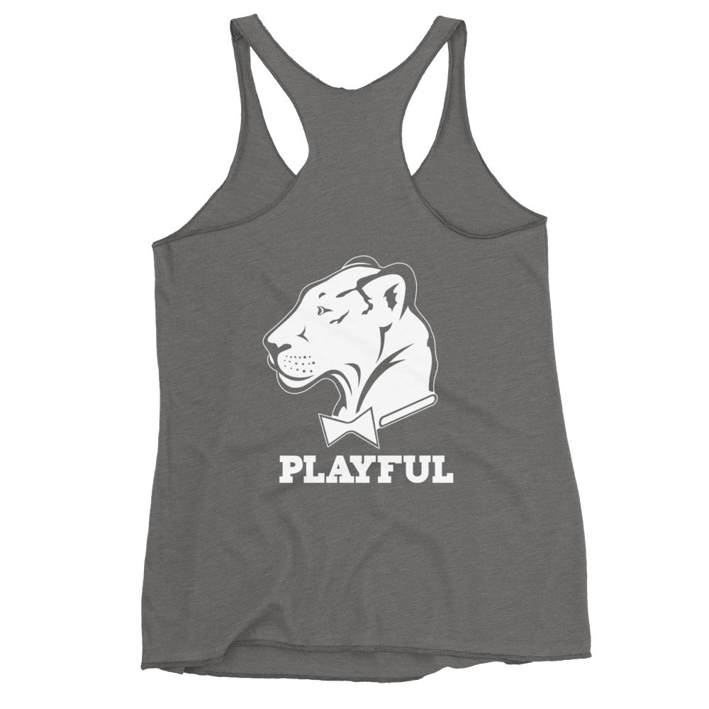 Playful Woman Strong Racerback Tank