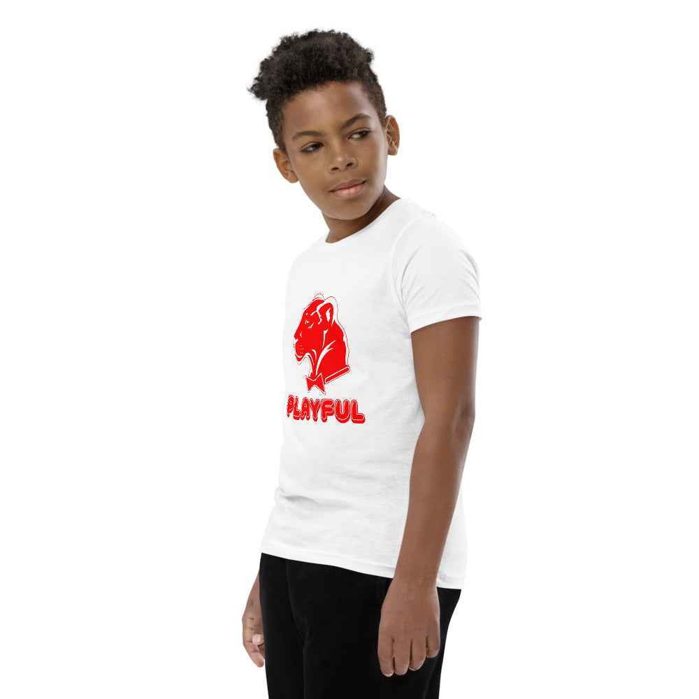 Playful Kids Bubble Red Logo Short Sleeve Tee
