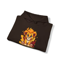 Playful Lion Cub Fall (Unisex) Heavy Blend™ Hooded Sweatshirt