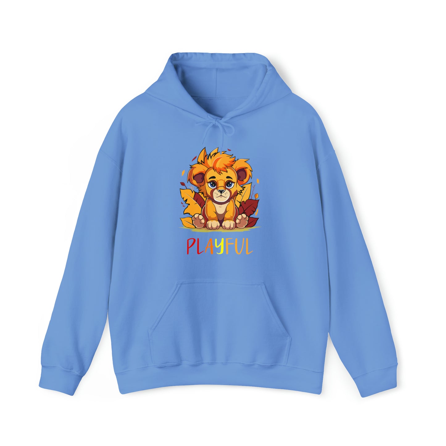 Playful Lion Cub Fall (Unisex) Heavy Blend™ Hooded Sweatshirt