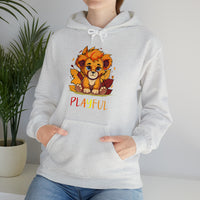 Playful Lion Cub Fall (Unisex) Heavy Blend™ Hooded Sweatshirt