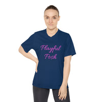 Playful Posh Ladies Performance V-Neck T-Shirt