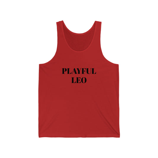 Playful Leo (Unisex) Jersey Tank
