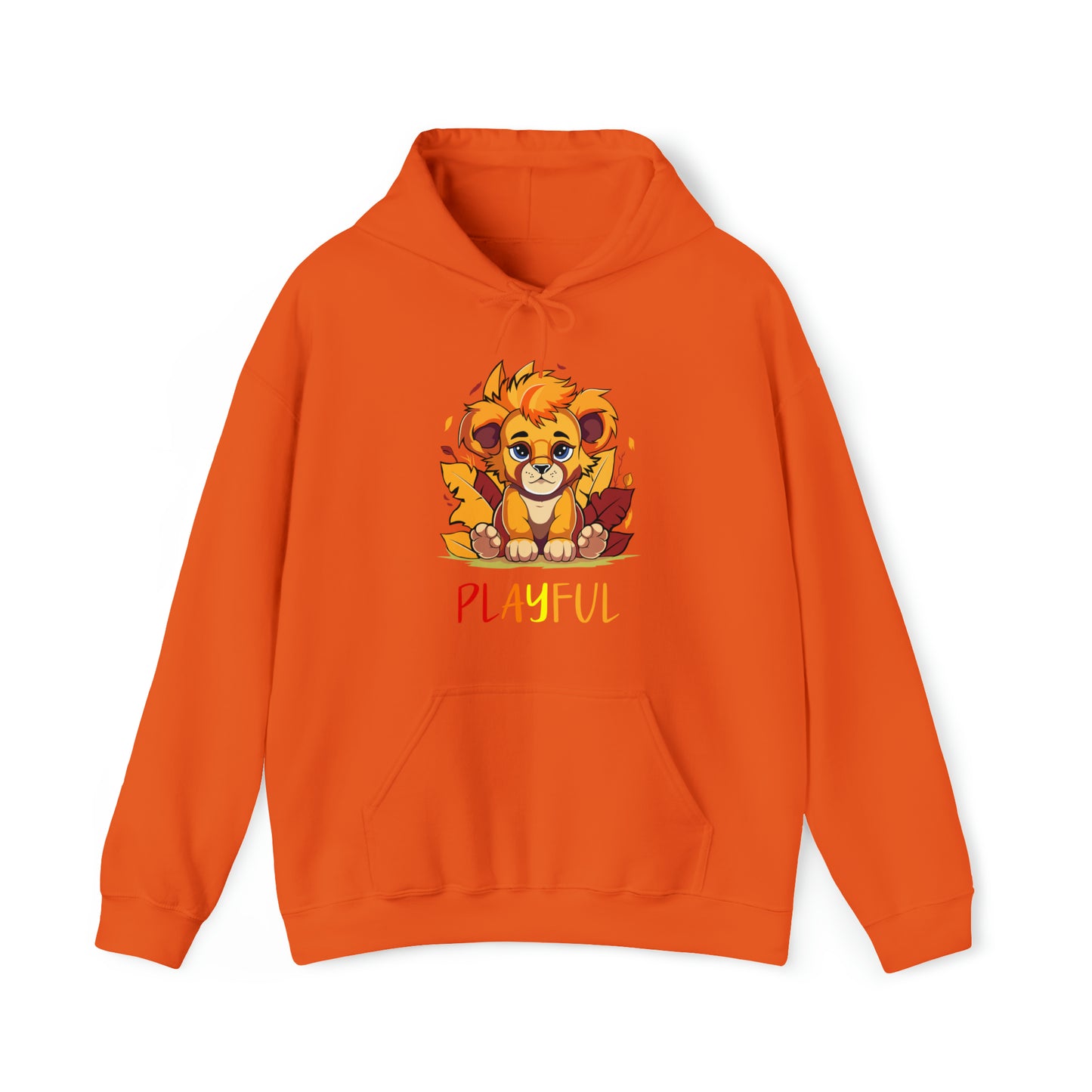 Playful Lion Cub Fall (Unisex) Heavy Blend™ Hooded Sweatshirt