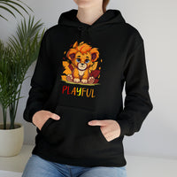 Playful Lion Cub Fall (Unisex) Heavy Blend™ Hooded Sweatshirt