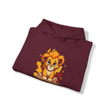 Playful Lion Cub Fall (Unisex) Heavy Blend™ Hooded Sweatshirt