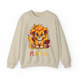 Playful Lion Cub Fall (Unisex) Heavy Blend™ Crewneck Sweatshirt