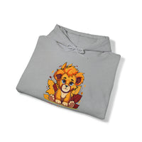 Playful Lion Cub Fall (Unisex) Heavy Blend™ Hooded Sweatshirt