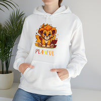 Playful Lion Cub Fall (Unisex) Heavy Blend™ Hooded Sweatshirt