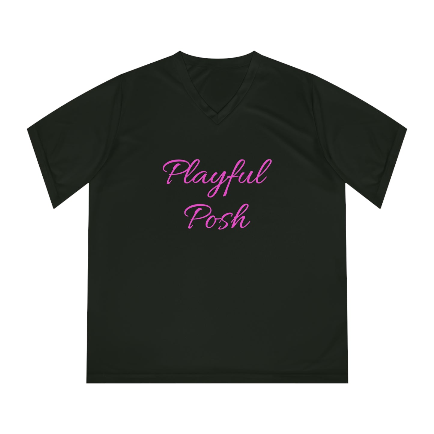 Playful Posh Ladies Performance V-Neck T-Shirt