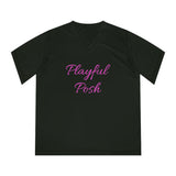 Playful Posh Ladies Performance V-Neck T-Shirt