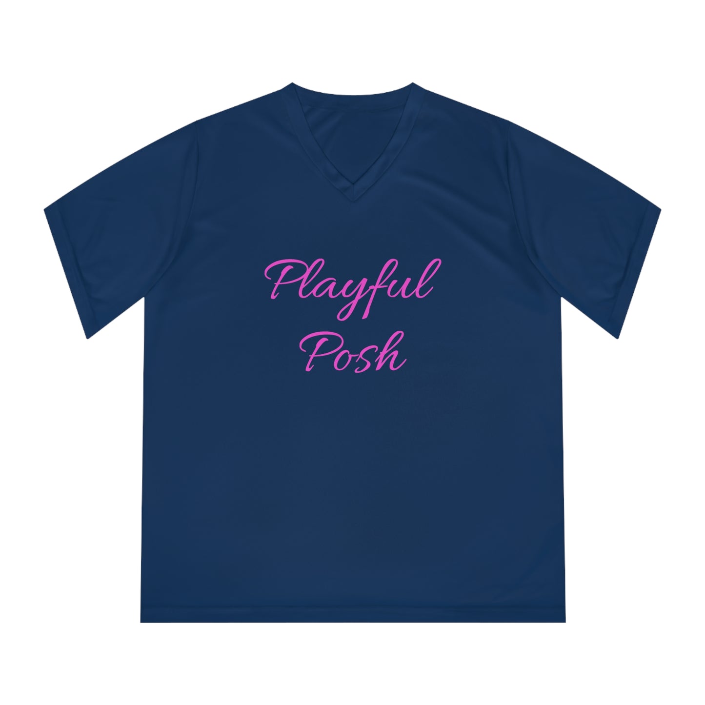 Playful Posh Ladies Performance V-Neck T-Shirt