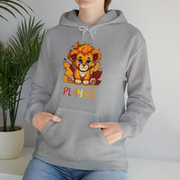 Playful Lion Cub Fall (Unisex) Heavy Blend™ Hooded Sweatshirt