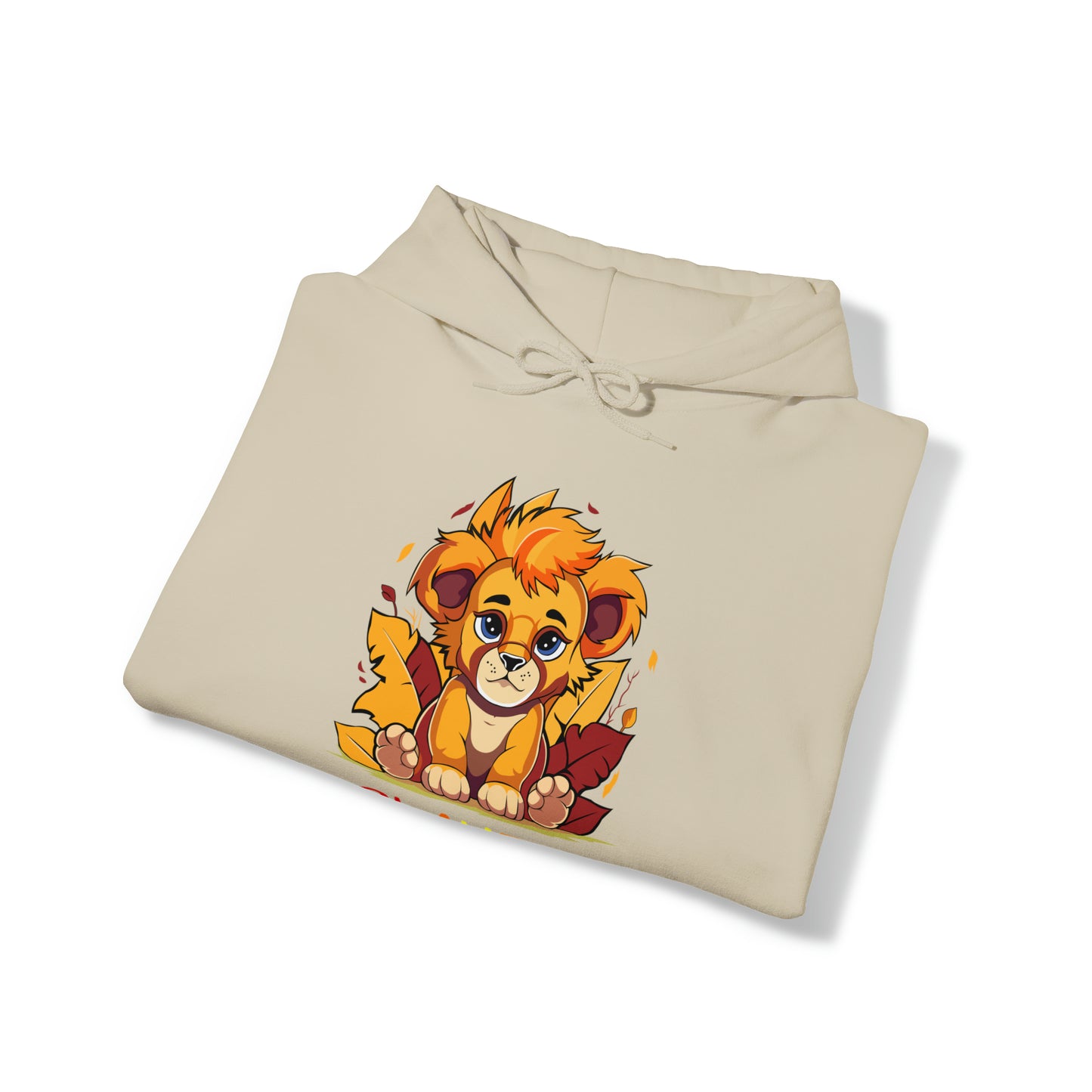 Playful Lion Cub Fall (Unisex) Heavy Blend™ Hooded Sweatshirt