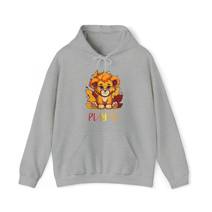 Playful Lion Cub Fall (Unisex) Heavy Blend™ Hooded Sweatshirt