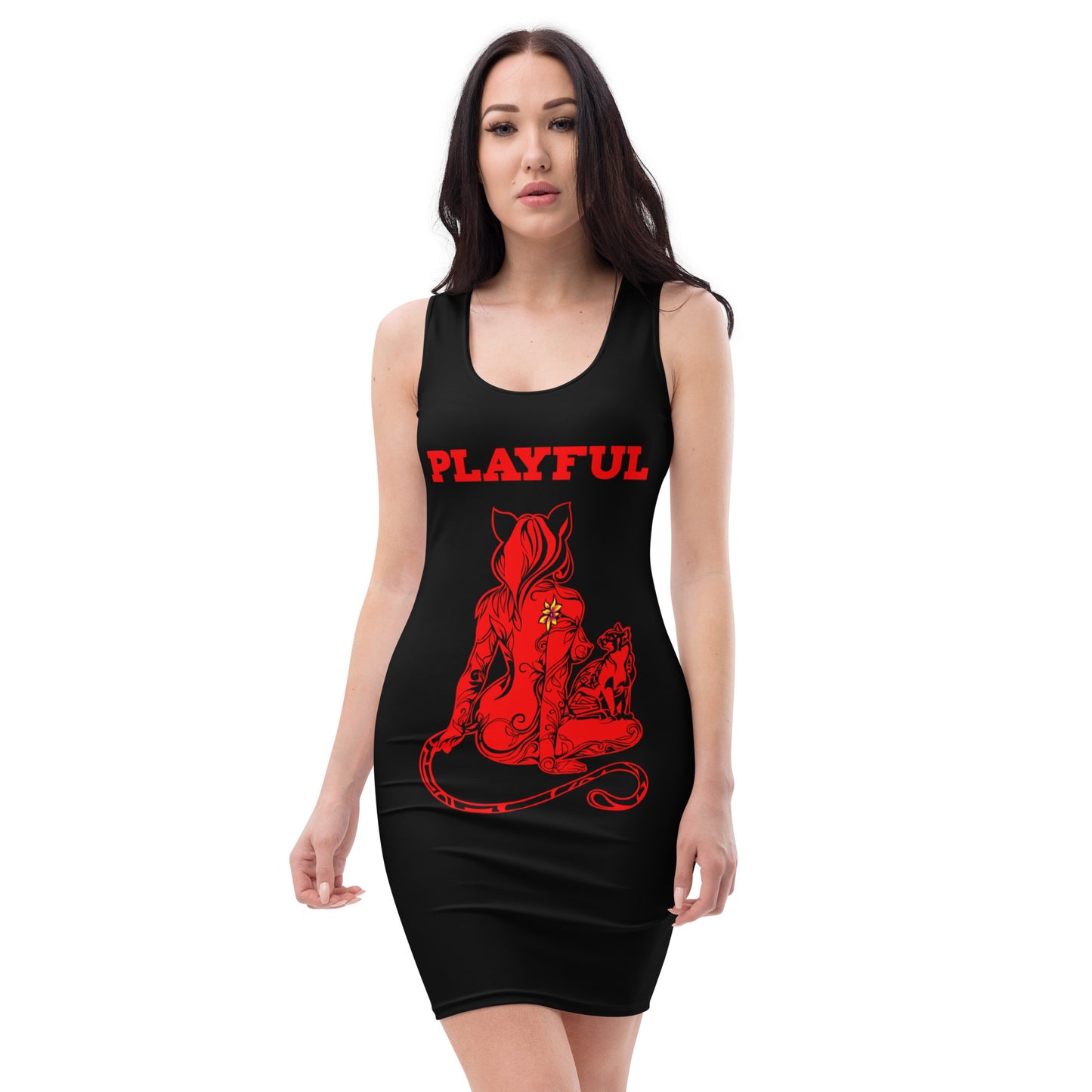 Playful & Frisky Sublimation Fitted Dress