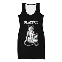 Playful & Frisky - White Sublimation Fitted Dress