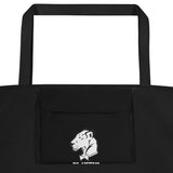 Playful & Frisky - White Logo Large Tote Bag