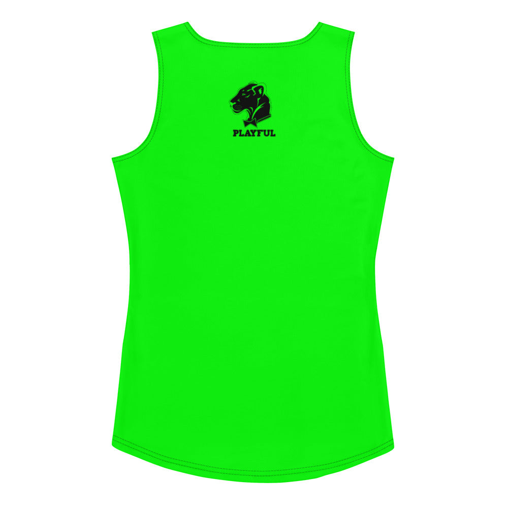 Playful But Not Interested Ladies Sublimation Print Tank Top