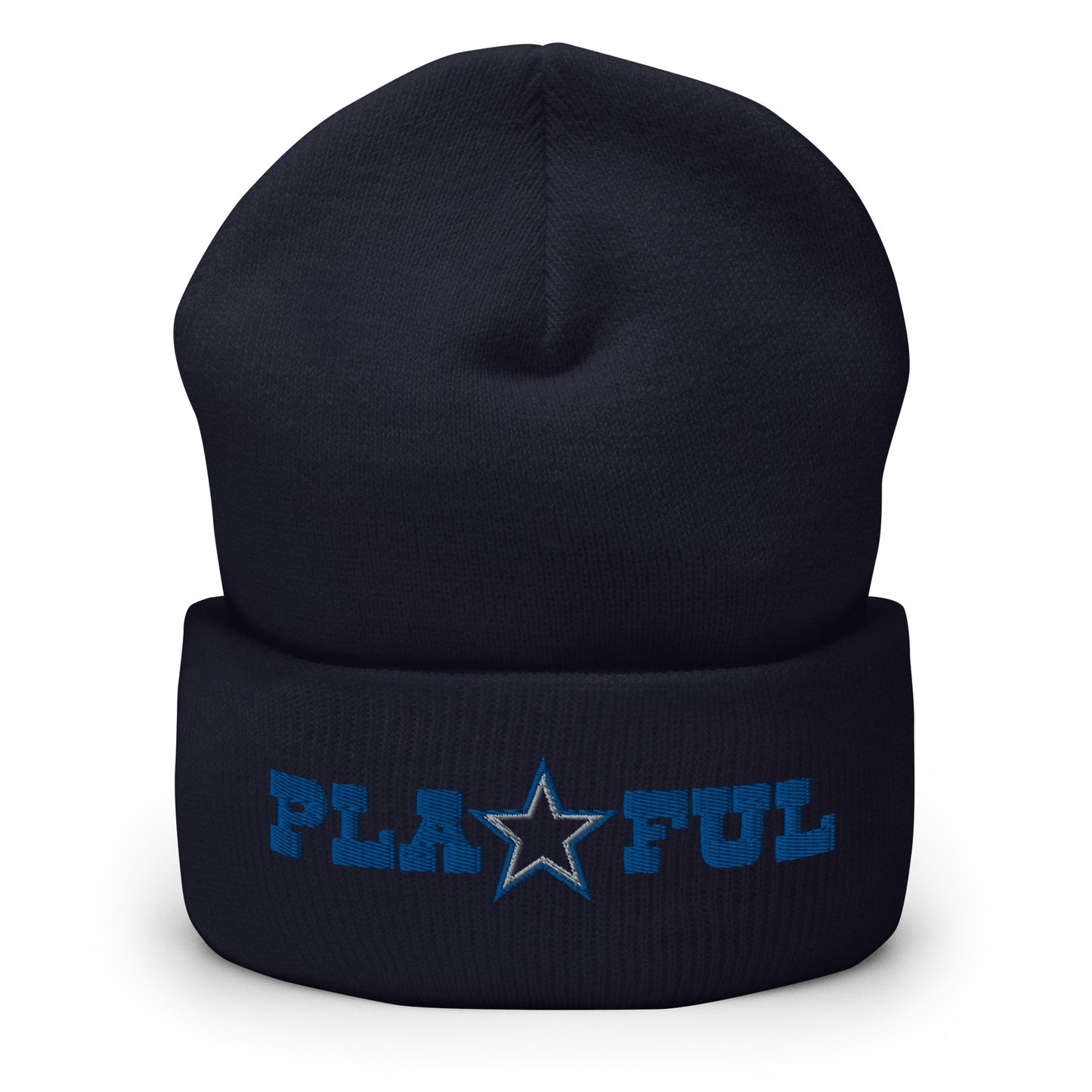 Playful Cowboys (Blue) Cuffed Beanie