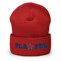 Playful Cowboys (Blue) Cuffed Beanie