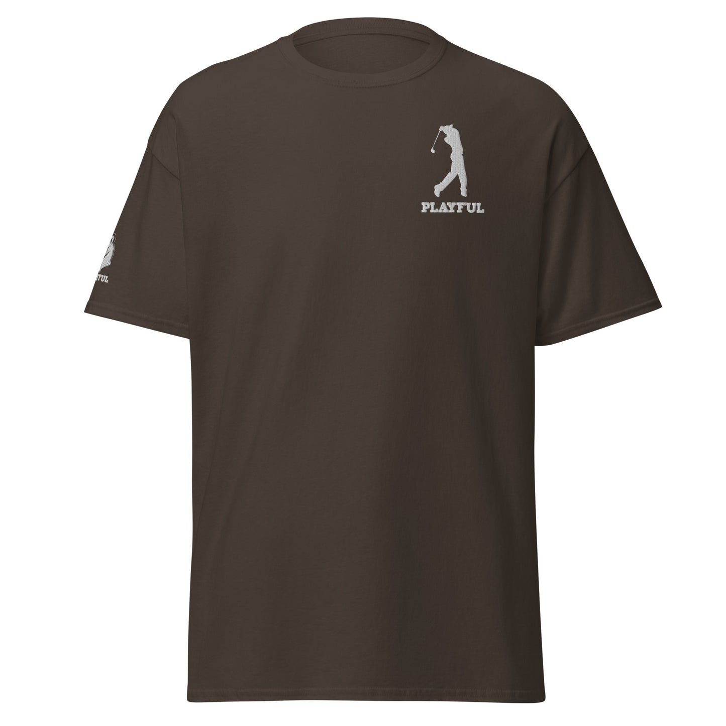 Playful Golfer Embroidered Men's Classic Tee