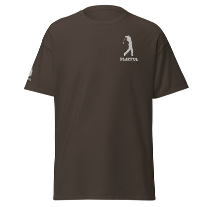 Playful Golfer Embroidered Men's Classic Tee