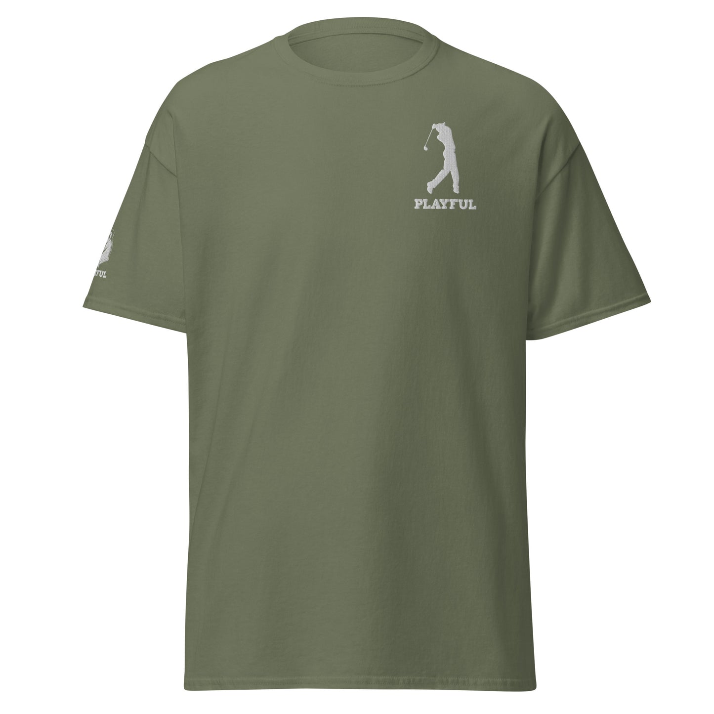 Playful Golfer Embroidered Men's Classic Tee