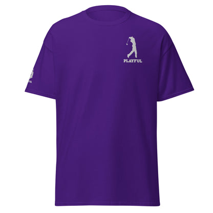Playful Golfer Embroidered Men's Classic Tee