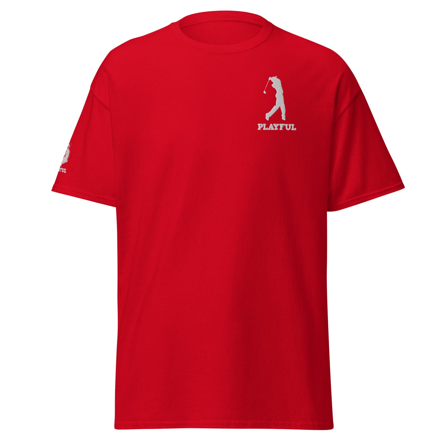 Playful Golfer Embroidered Men's Classic Tee