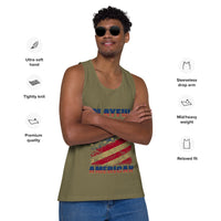 Playful American Rustic Flag Men’s Premium Tank Top