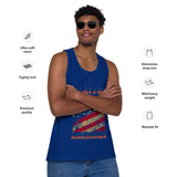 Playful American Rustic Flag Men’s Premium Tank Top