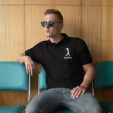 Playful Golfer Embroidered Men's Premium Polo