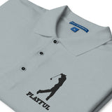 Playful Golfer (Black Logo) Men's Premium Polo