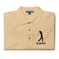 Playful Golfer (Black Logo) Men's Premium Polo