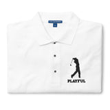 Playful Golfer (Black Logo) Men's Premium Polo
