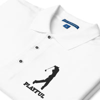 Playful Golfer (Black Logo) Men's Premium Polo