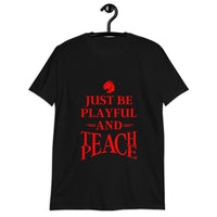 Playful Teach Peace - Red (Unisex) T-Shirt