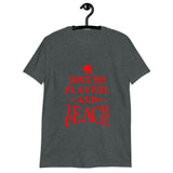 Playful Teach Peace - Red (Unisex) T-Shirt
