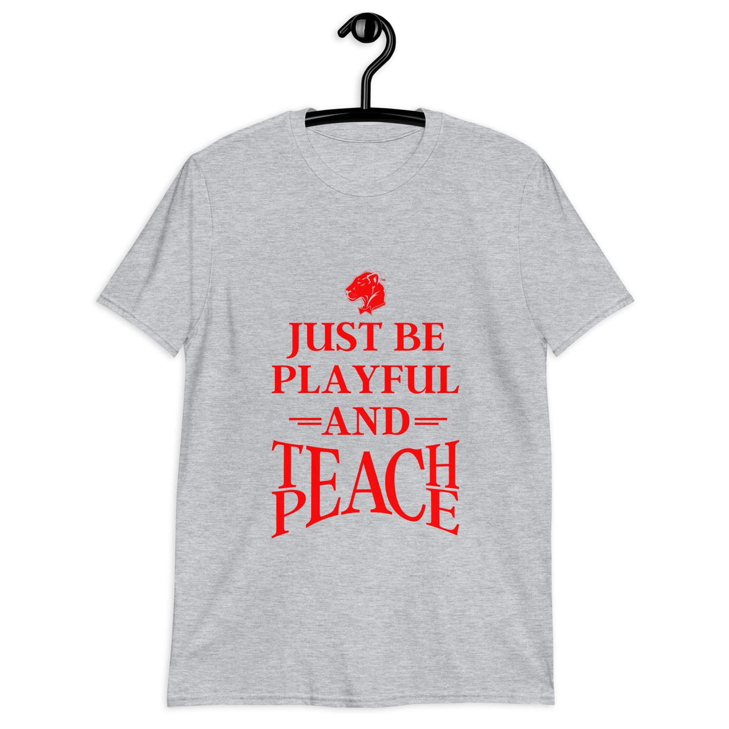 Playful Teach Peace - Red (Unisex) T-Shirt
