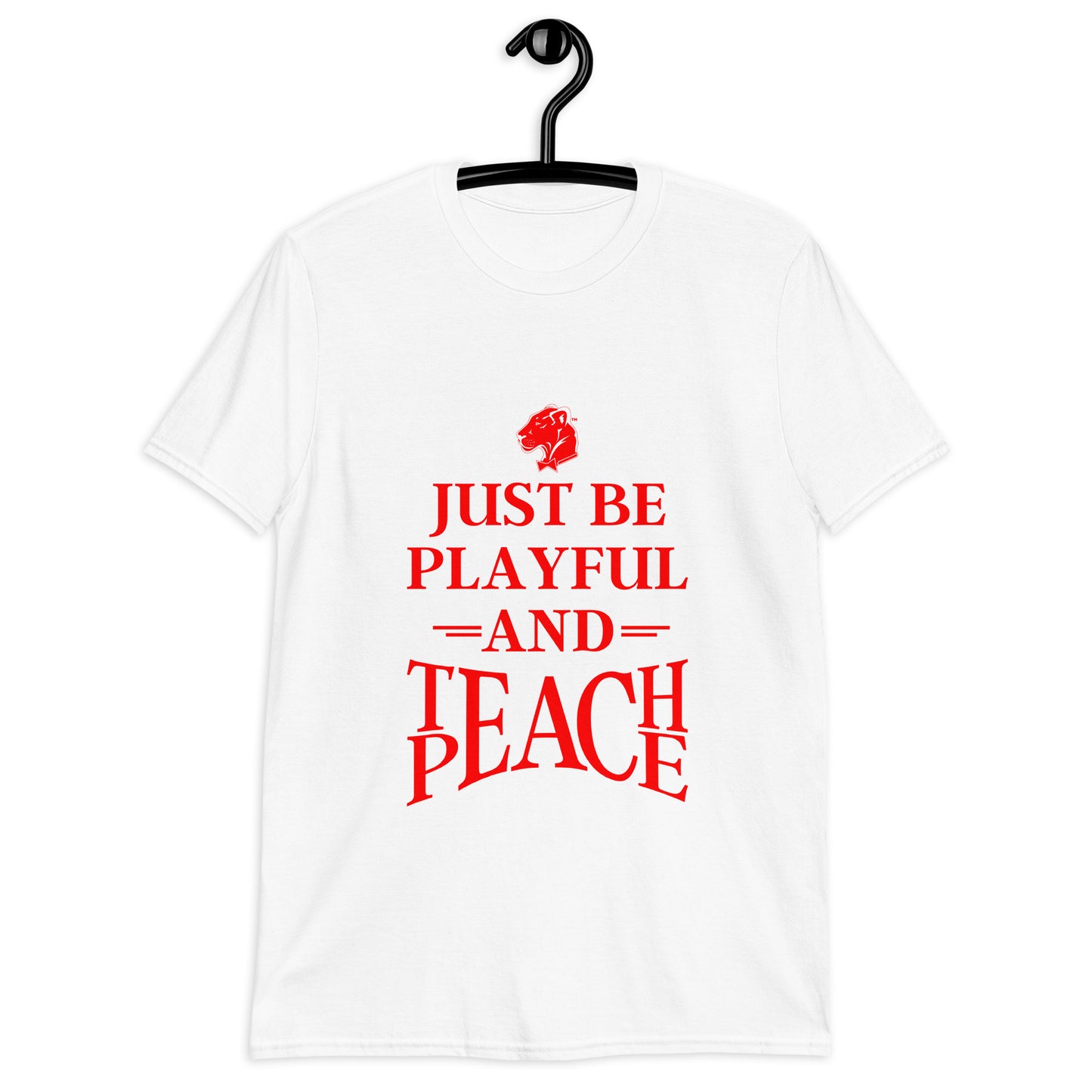 Playful Teach Peace - Red (Unisex) T-Shirt