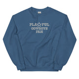 Playful Cowboys Fan Embroidered (Unisex) Sweatshirt
