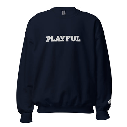 Playful Embroidered (Unisex) Sweatshirt